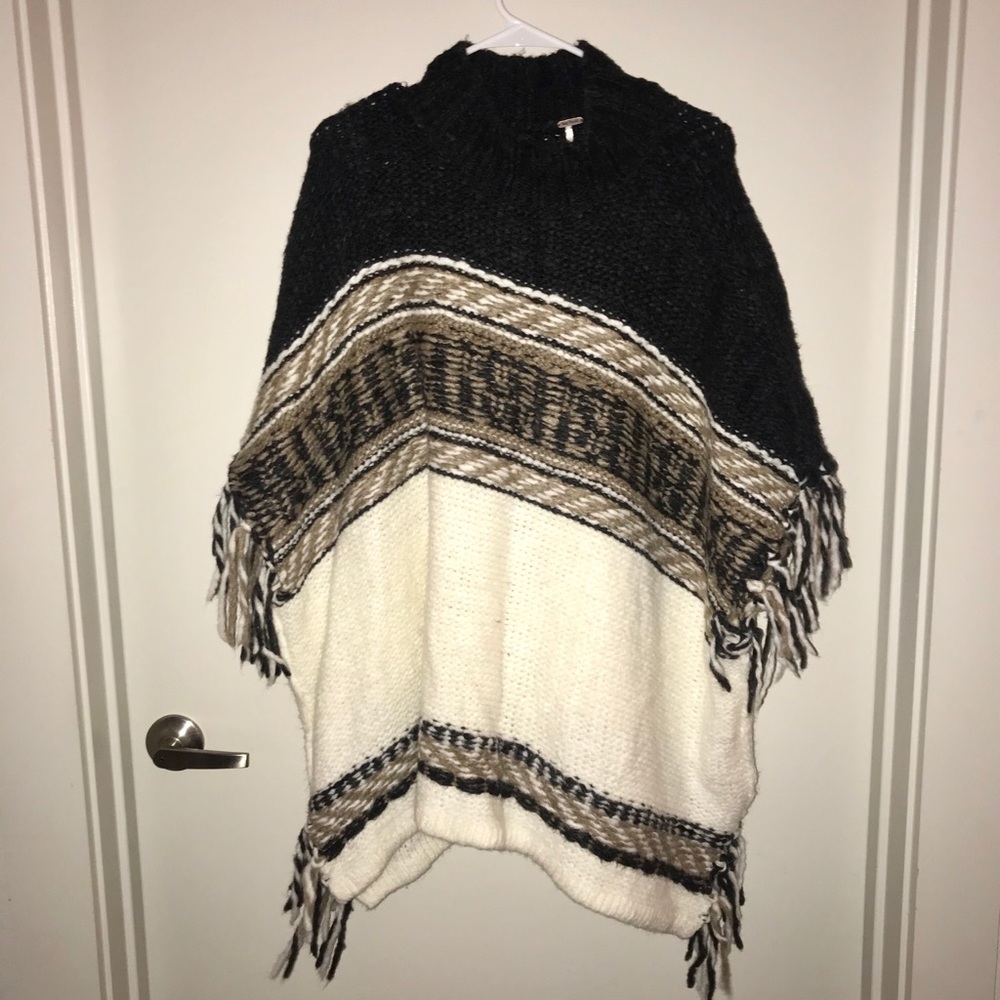 Free People Sweater Poncho